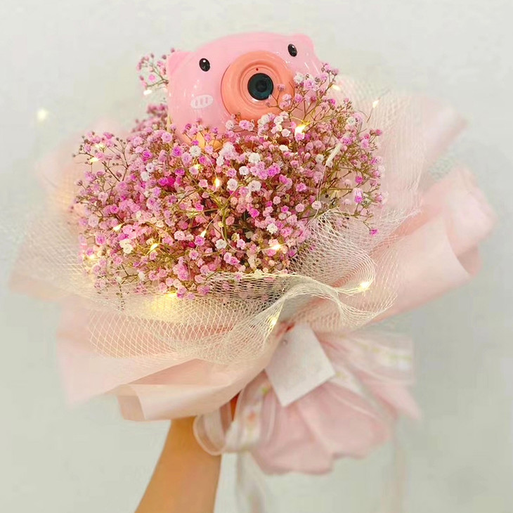 网红抖音爆款泡泡机满天星花束-送女友老婆闺蜜朋友生日告白求婚惊喜