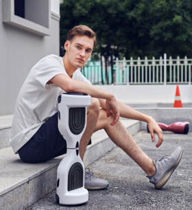 EBER 平衡车 K6高雅白【彩虹光轮+蓝牙音箱】