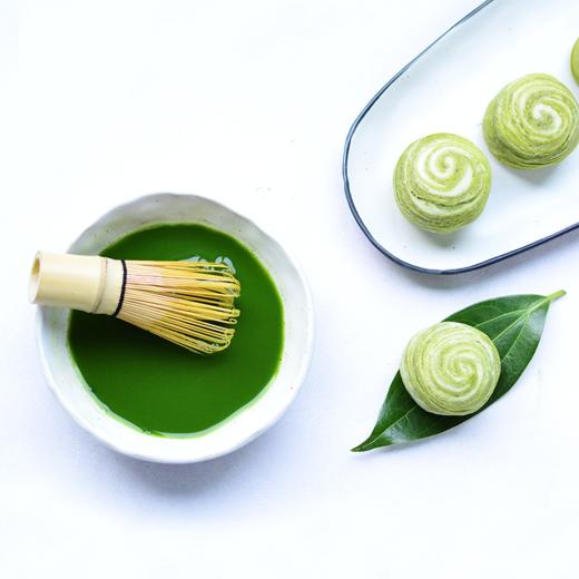 纯素抹茶旦黄酥素食蛋黄酥进口宇治抹茶和伯爵红茶的茶香酥软清爽