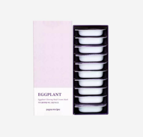 春雨茄子清透泥霜面膜7.5g*10【中】 클리어링 머드 크림 마스크 7.5g*10