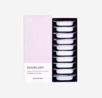 春雨茄子清透泥霜面膜7.5g*10【中】 클리어링 머드 크림 마스크 7.5g*10 商品图0