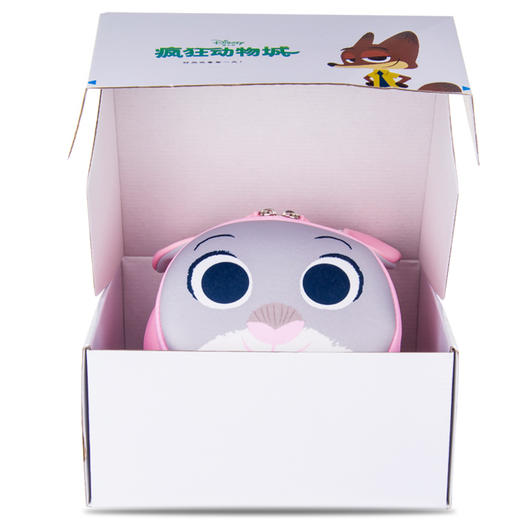 迪士尼（Disney）疯狂动物城儿童书包男女孩 幼儿园书包男女童卡通宝宝防走失双肩背包 粉色兔子朱迪 商品图8