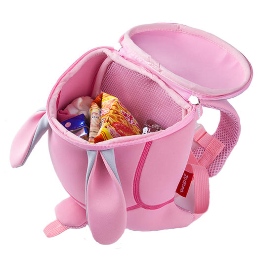 迪士尼（Disney）疯狂动物城儿童书包男女孩 幼儿园书包男女童卡通宝宝防走失双肩背包 粉色兔子朱迪 商品图6