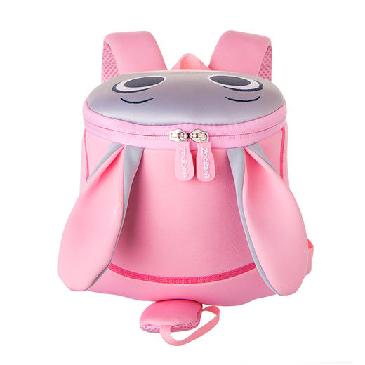 迪士尼（Disney）疯狂动物城儿童书包男女孩 幼儿园书包男女童卡通宝宝防走失双肩背包 粉色兔子朱迪 商品图9