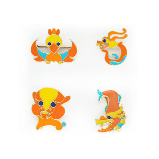 浙江大学 × 云冈石窟授权联名款云中永恒-金翅鸟和它的朋友-胸针 商品图5