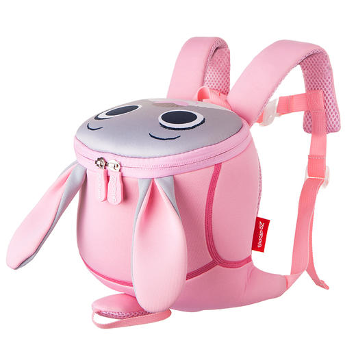 迪士尼（Disney）疯狂动物城儿童书包男女孩 幼儿园书包男女童卡通宝宝防走失双肩背包 粉色兔子朱迪 商品图1