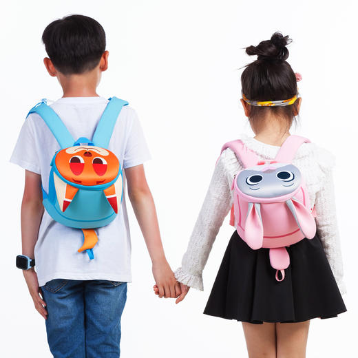 迪士尼（Disney）疯狂动物城儿童书包男女孩 幼儿园书包男女童卡通宝宝防走失双肩背包 粉色兔子朱迪 商品图4