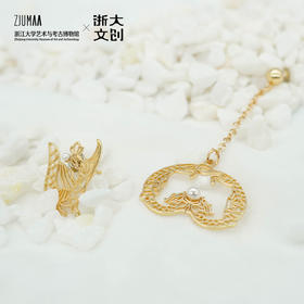 浙江大学 × 云冈石窟授权联名款云中永恒-从云冈飞来的龙和凤-AB款耳饰饰品