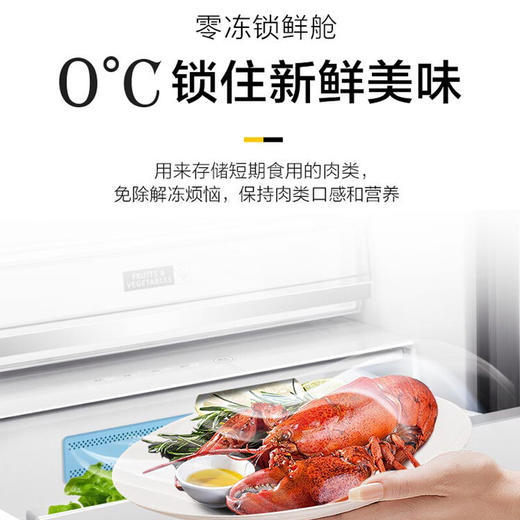 惠而浦（Whirlpool）409升冰箱 法式四门冰箱 0度锁鲜免解冻 凌度系列BCD-409WM04GBWS星光银 商品图6