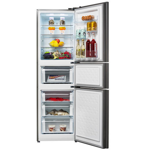 美菱(MeiLing) BCD-221WE3B 221 升三门冰箱 风冷无霜 电脑控温 新二级能效（金色） 商品图3