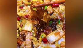 白菜肉沫粉丝