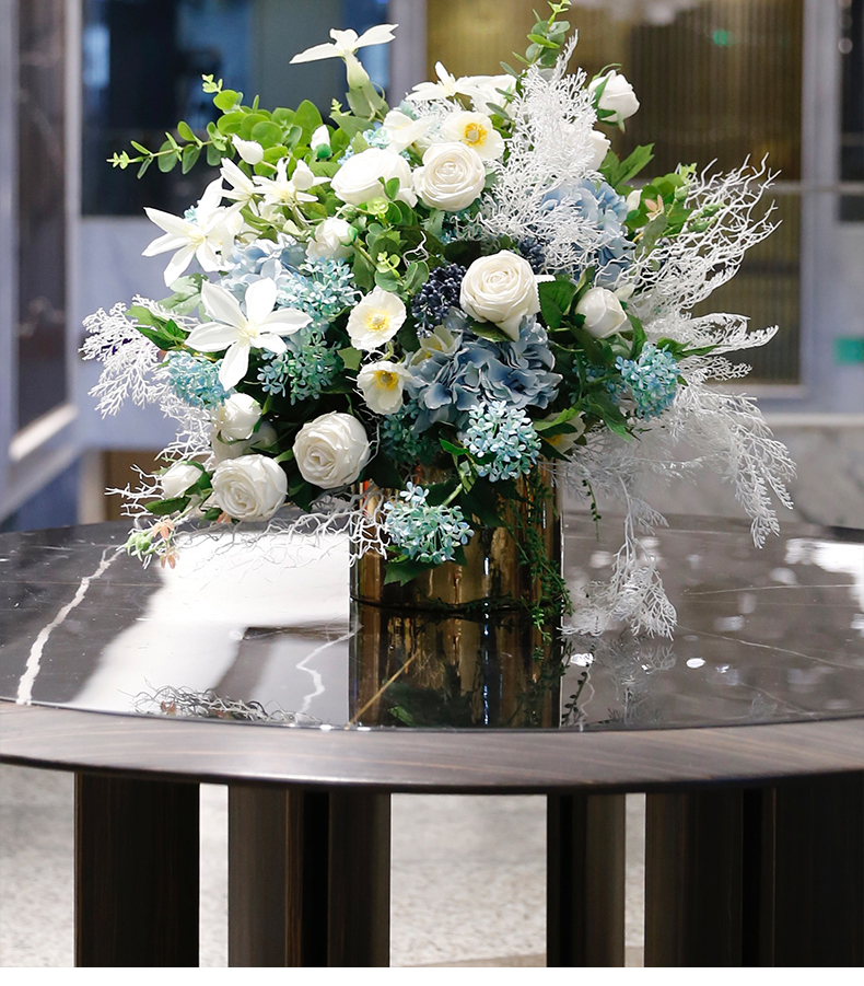 花酒店大堂前台别墅商场客厅摆台大束高档轻奢装饰花摆设 - 原野花艺