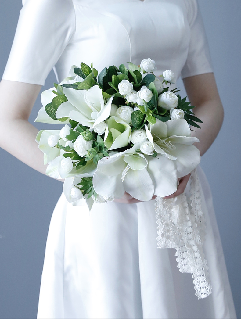 手捧花仿真花假花新娘结婚韩式高档森系大束婚礼时尚个性拍照影楼
