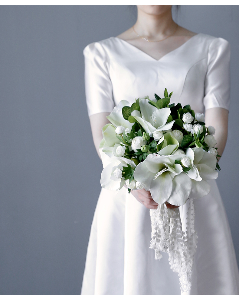 手捧花仿真花假花新娘结婚韩式高档森系大束婚礼时尚个性拍照影楼