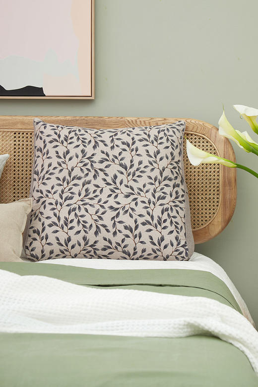 水墨小叶子系列三角枕床靠沙发靠垫腰枕 商品图0