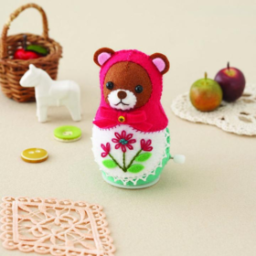 【SUNFELT】亲子毛毡玩偶-小熊套娃（上发条行走）