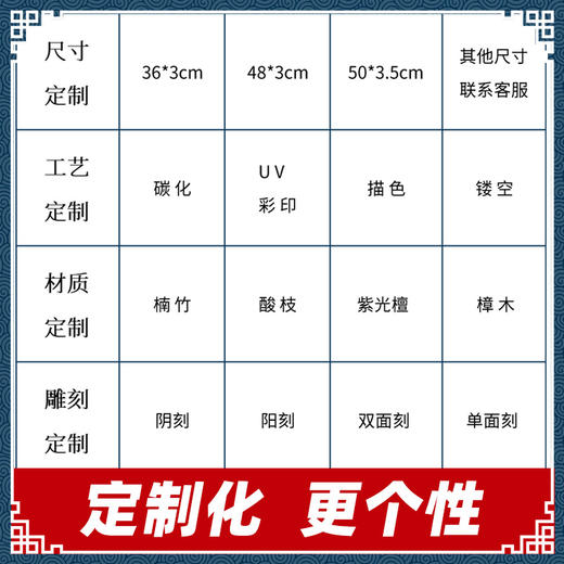 °-《支持定制》碳化竹 家规戒尺 商品图1