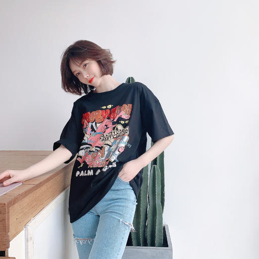 牛仔破洞老爹裤 商品图1