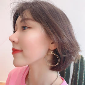 韩国复古大圆环ins耳环