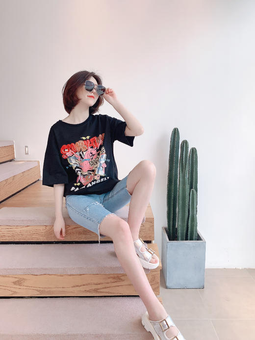 牛仔破洞老爹裤 商品图3