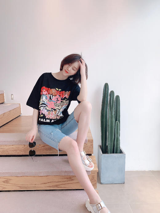 牛仔破洞老爹裤 商品图4