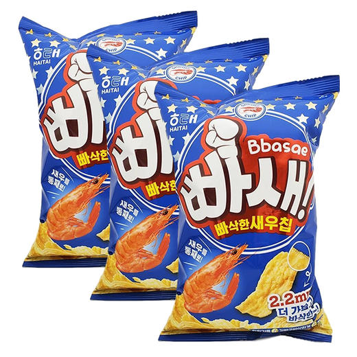[묶음]해태 빠새 바삭한 새우칩60g*3 商品图0