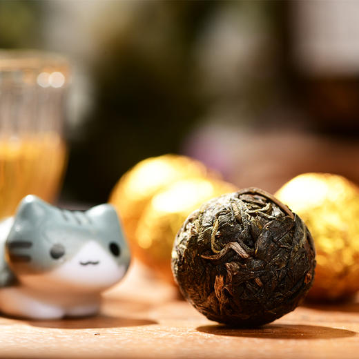 【云海肴普洱生茶】精选景迈山上大叶种  易携带龙珠散叶茶 一颗一泡 100g/罐 中秋送礼礼盒推荐 商品图3