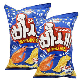 [2捆绑]海太 鲜虾味膨化片原味60g*2 【中】