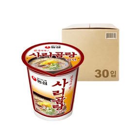 【整箱】农心 沙厘熊牛骨汤面小杯61g*30 