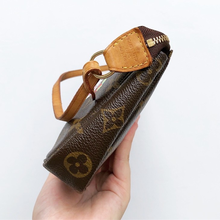 lv路易威登老花熊猫涂鸦麻将包