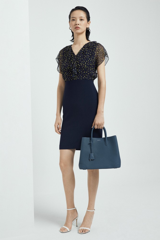 宝姿/ports 短袖中长连衣裙