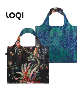 德国LOQI博物馆系列收纳折叠环保袋-阿拉伯花景&日本画（双面）