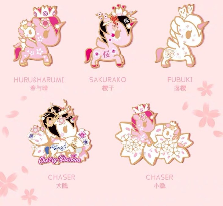 【盲盒】tokidoki樱花徽章盲盒