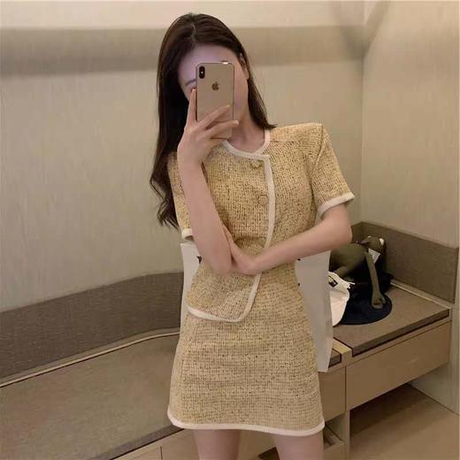 AG59小香风套装，上衣+短裙，一课学2款 商品图0