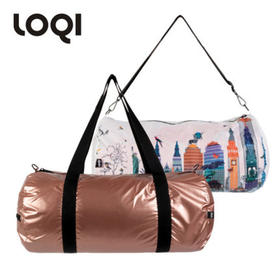 德国LOQI博物馆系列轻便折叠旅行袋-玫瑰金&纽约印象