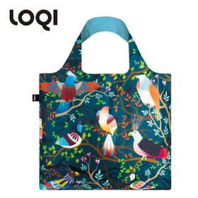 德国LOQI艺术系列收纳折叠环保袋-森林鸟