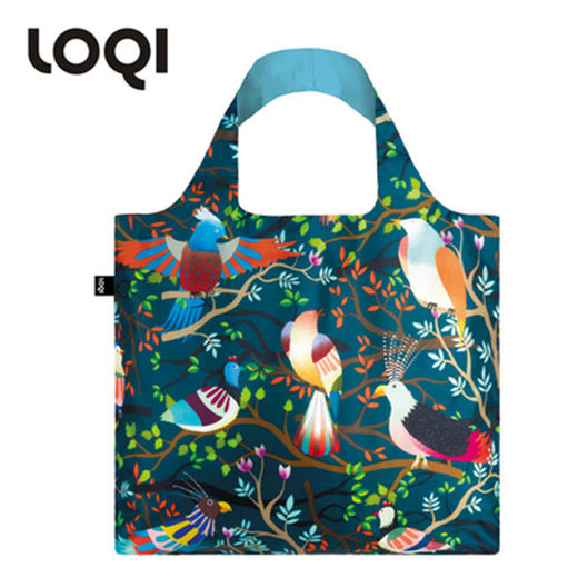 德国LOQI艺术系列收纳折叠环保袋-森林鸟 商品图0