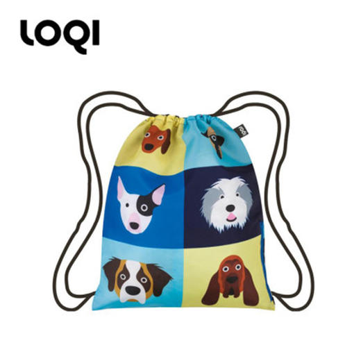 德国LOQI艺术系列轻便双肩束口包-新宠物狗 商品图0