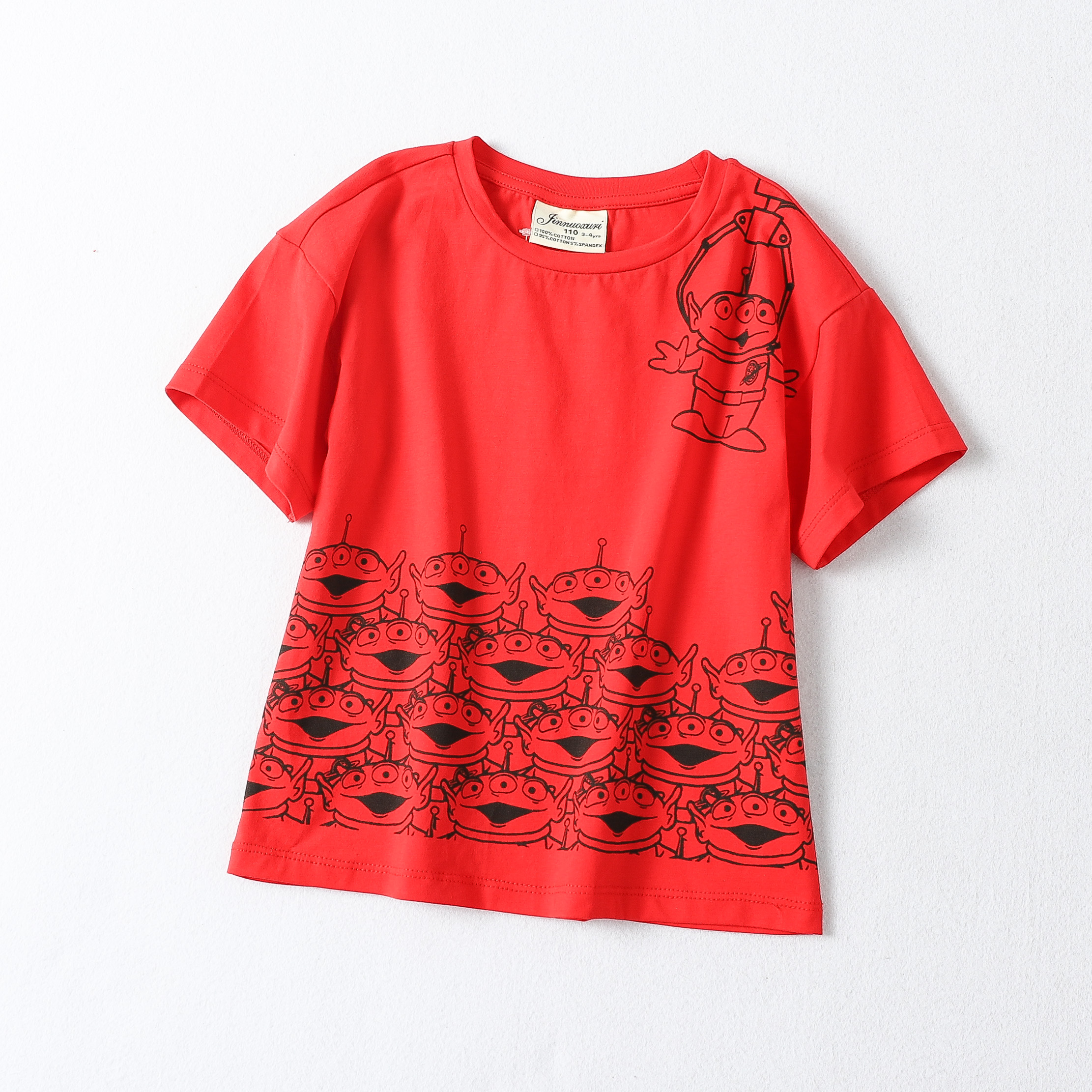 2020夏季新款童装简约百搭舒适可爱图案印花短袖t恤c062856