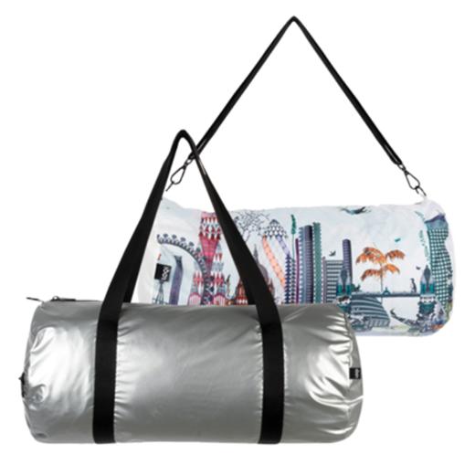 德国LOQI博物馆系列轻便折叠旅行袋-银色&伦敦印象 商品图0