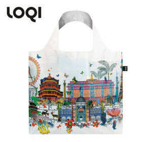 德国LOQI艺术系列收纳折叠环保袋-世界印象