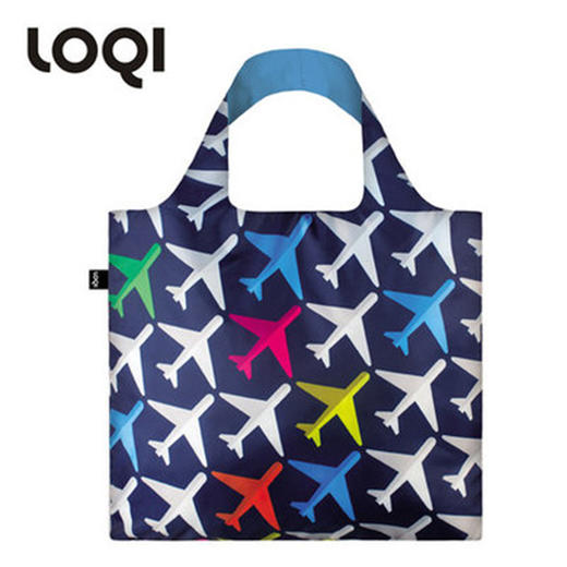 德国LOQI艺术系列收纳折叠环保袋-飞机 商品图0