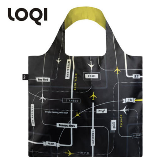德国LOQI艺术系列收纳折叠环保袋-航线 商品图0