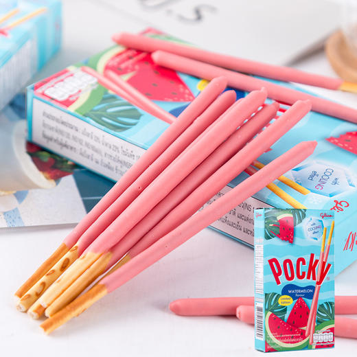泰国glico pocky格力高百奇西瓜/草莓味涂层饼干棒41g