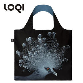 德国LOQI艺术系列收纳折叠环保袋-冠鸽