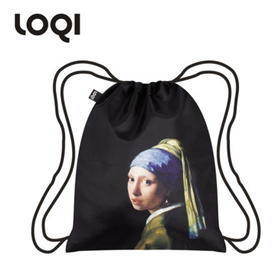 德国LOQI博物馆系列轻便双肩束口包-耳环女