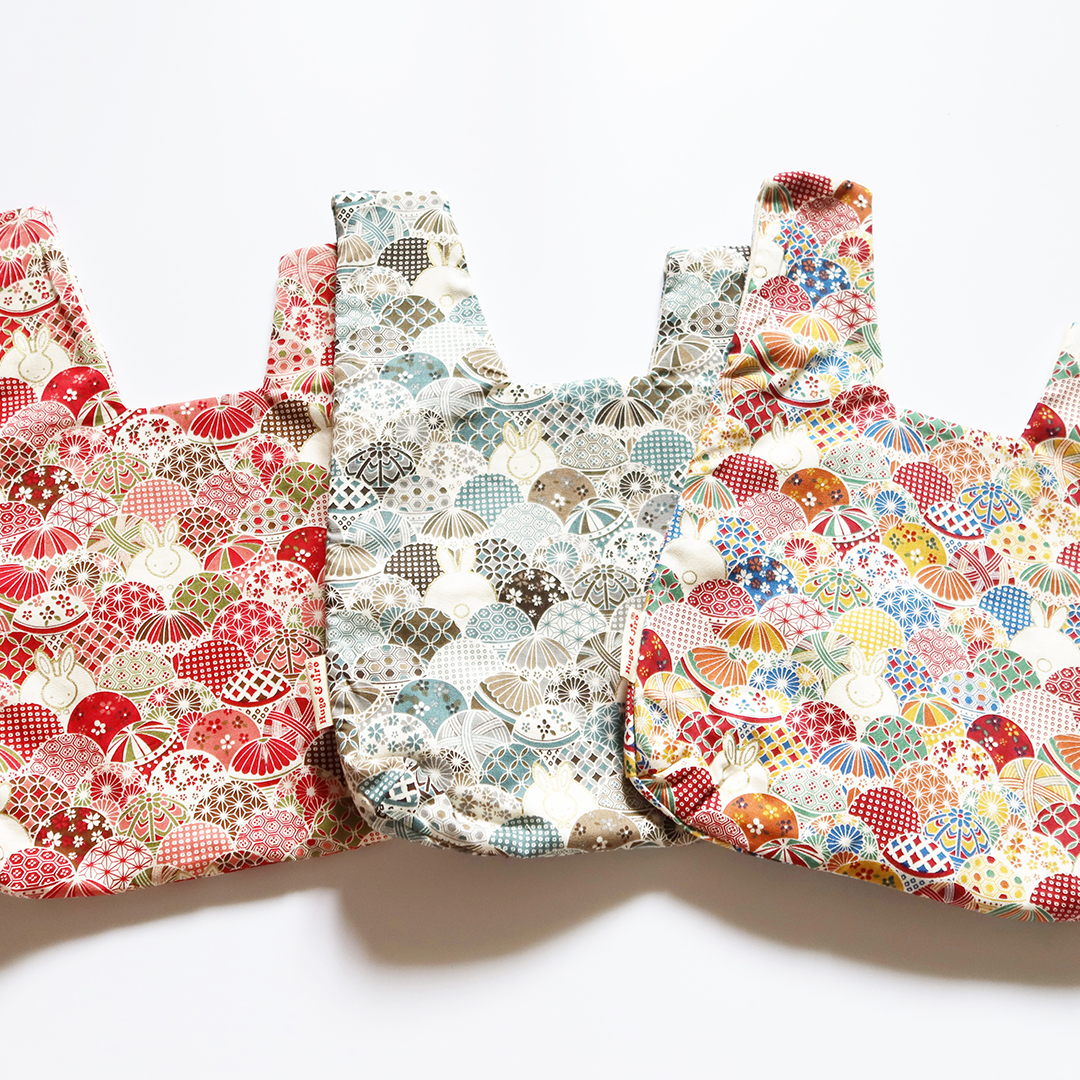 HUJI祤集套结手提包风の花绣球小兔