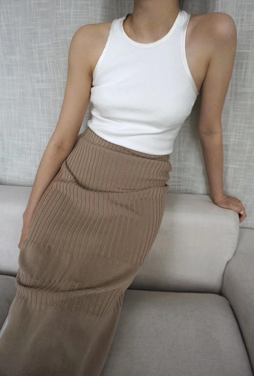 Viktoria Chan | SS2051 Dante Silk Trim Tank [上衣 黑/白/驼/灰] 商品图6