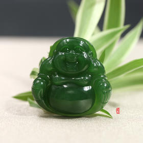 和田玉（碧玉）挂件--玉佛(接受镶嵌定制)