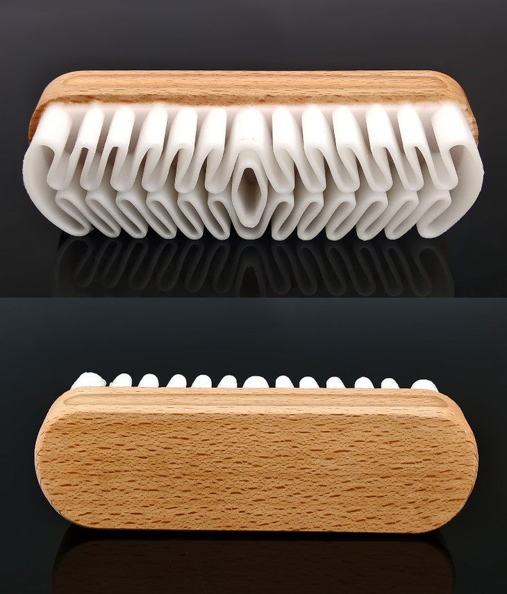 d型-生胶刷绒皮麂皮清洁鞋刷